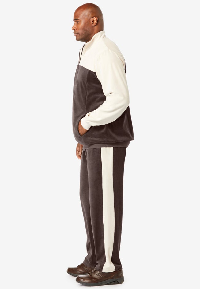 Colorblock Velour Tracksuit image number 1