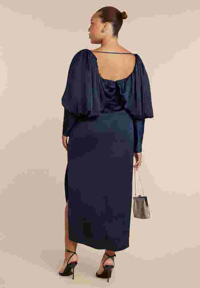 Pleated Bodice Column Dress image number 3