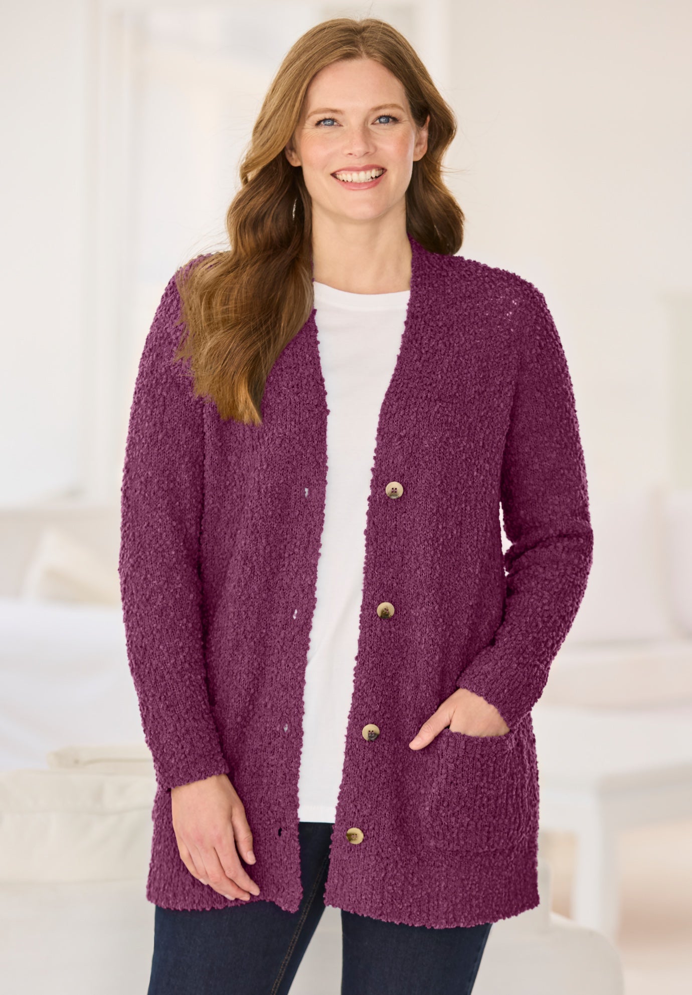 Cozy Boucle Cardigan image number 0