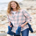 Plaid Double-Brushed Cotton Flannel Shirt image number 5