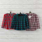 Pintucked Flannel Shirt image number null