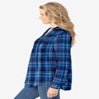 Pintucked Flannel Shirt image number null