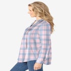 Pintucked Flannel Shirt image number null