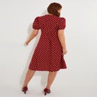 Retro Button-Front Knee-Length Dress image number null