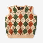 V-Neck Argyle Sweater Vest image number null