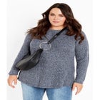 Tia Curved Hem Tunic Sweater image number null