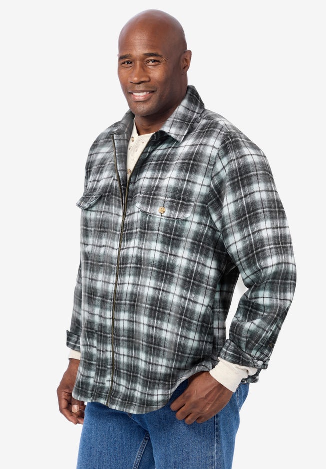 Brawny Zip Up Shirt Jacket image number 2