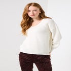 Cozy V-Neck Pullover Sweater image number 1