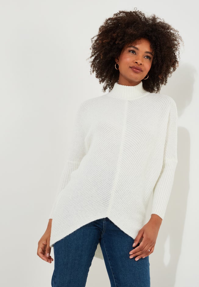 Mockneck Rib Sweater image number null