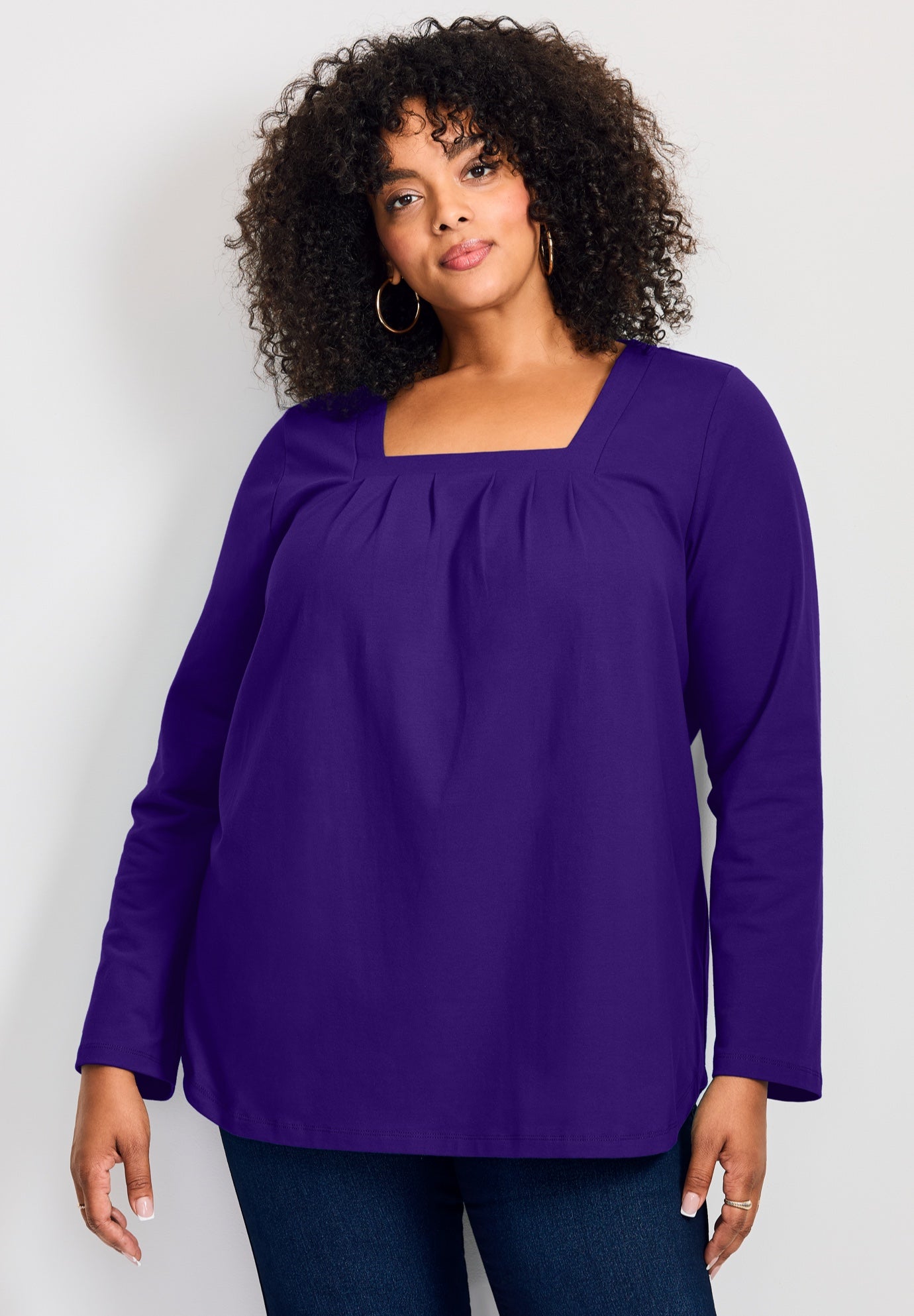 Square Neck Pleated Tunic image number 0