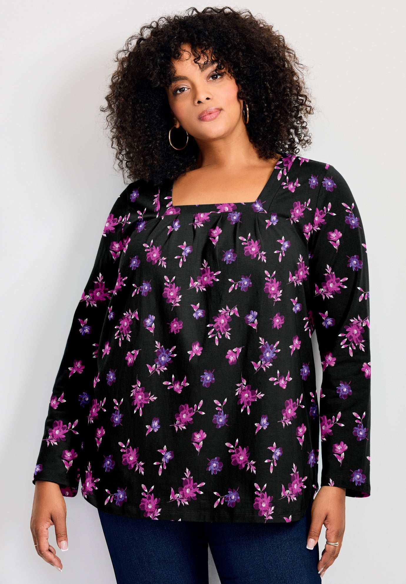 Square Neck Pleated Tunic image number 0