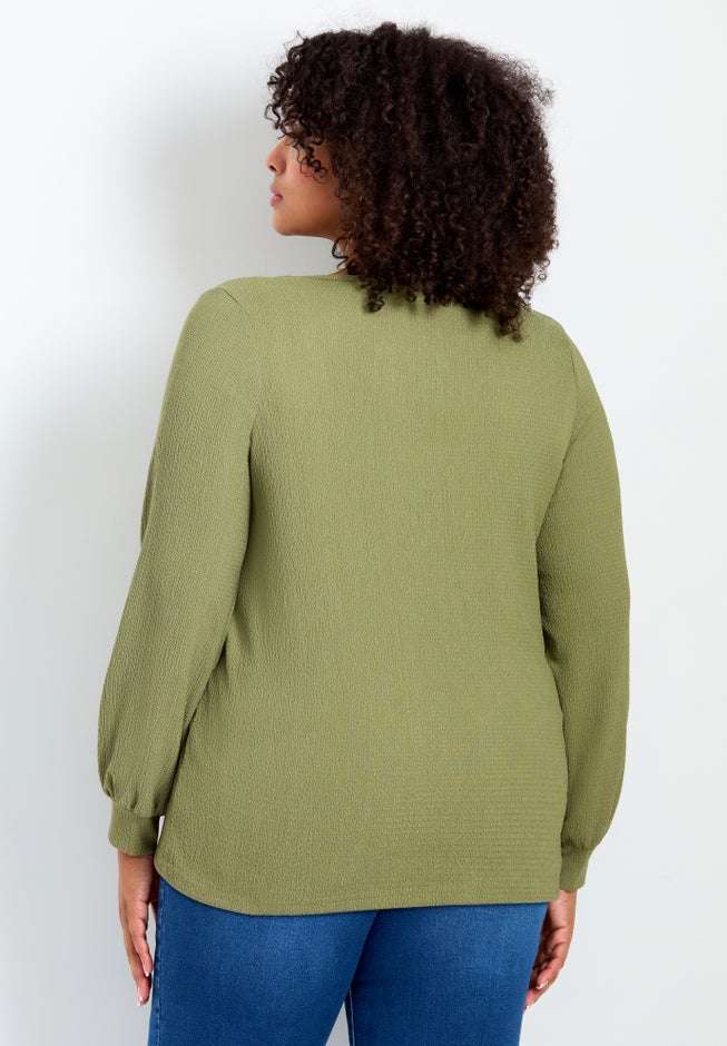 V-Neck Criss-Cross Top image number 1