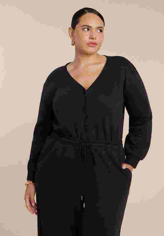 Button Up Long Sleeve Jumpsuit image number 1