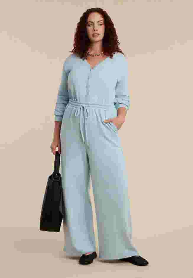 Button Up Long Sleeve Jumpsuit image number 3