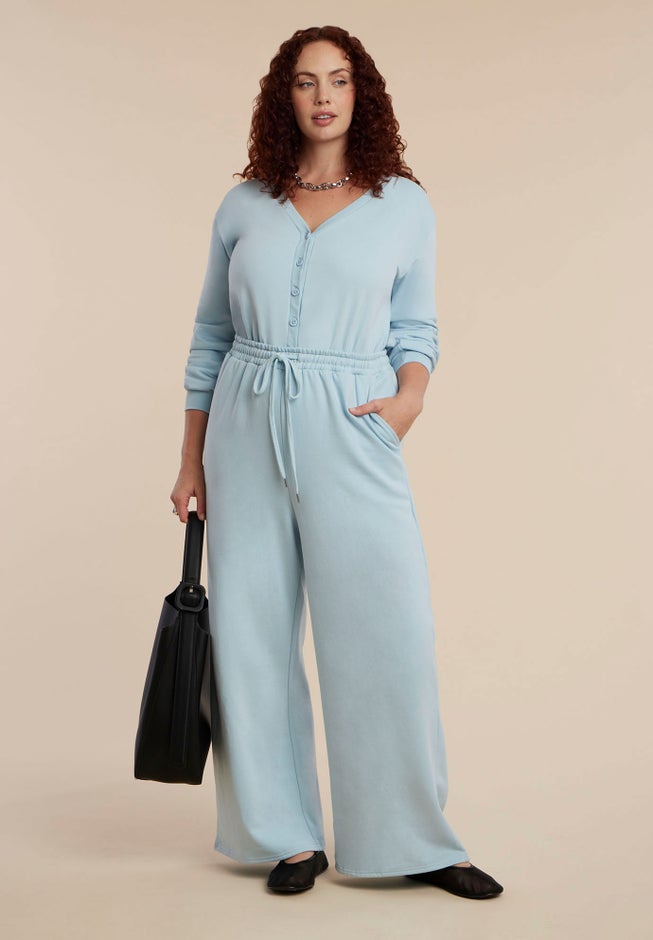 Button Up Long Sleeve Jumpsuit image number 3