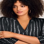 Split-Neck Foil Top image number null