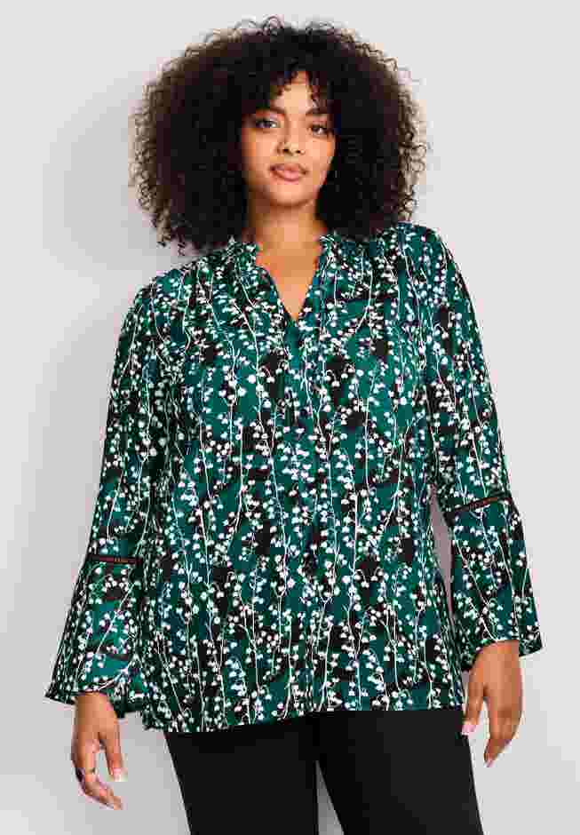 Button Front Poet Blouse image number 0