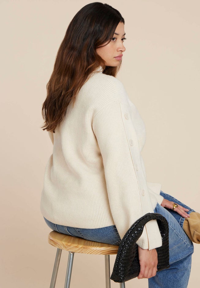  Buttoned Sleeve Sweater image number 1