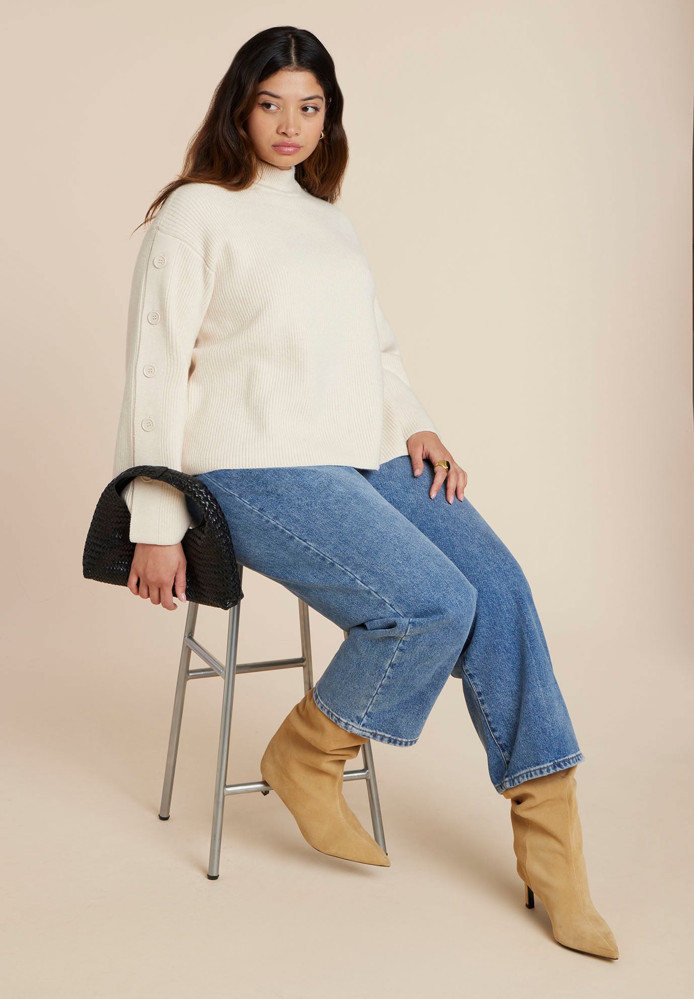  Buttoned Sleeve Sweater image number 2