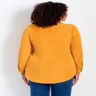 Pleated Button Down Shirt image number null