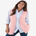 Plus Size Drop Needle Vest Lightweight Sweater Knit image number null