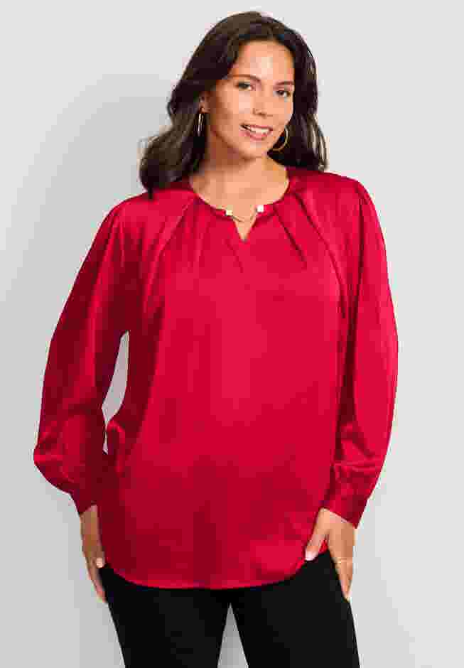 Chain Detail Satin Top image number 0