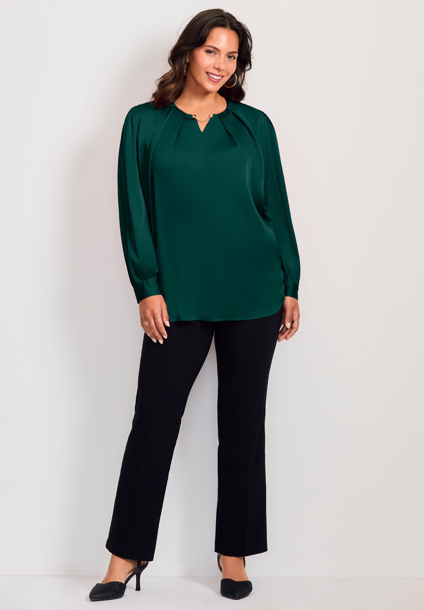 Chain Detail Satin Top image number 0