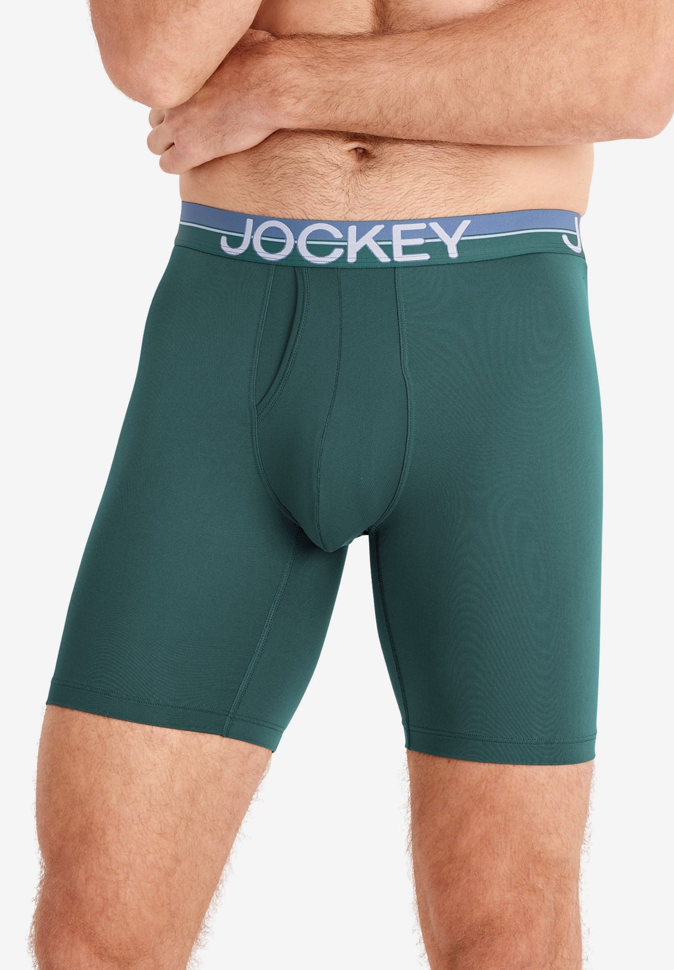 Jockey Infinite Cool Microfiber Stretch 8" Long Leg Boxer Brief - 2 Pack image number 2
