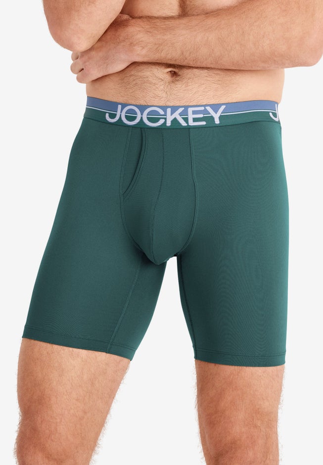 Jockey Infinite Cool Microfiber Stretch 8" Long Leg Boxer Brief - 2 Pack image number 2