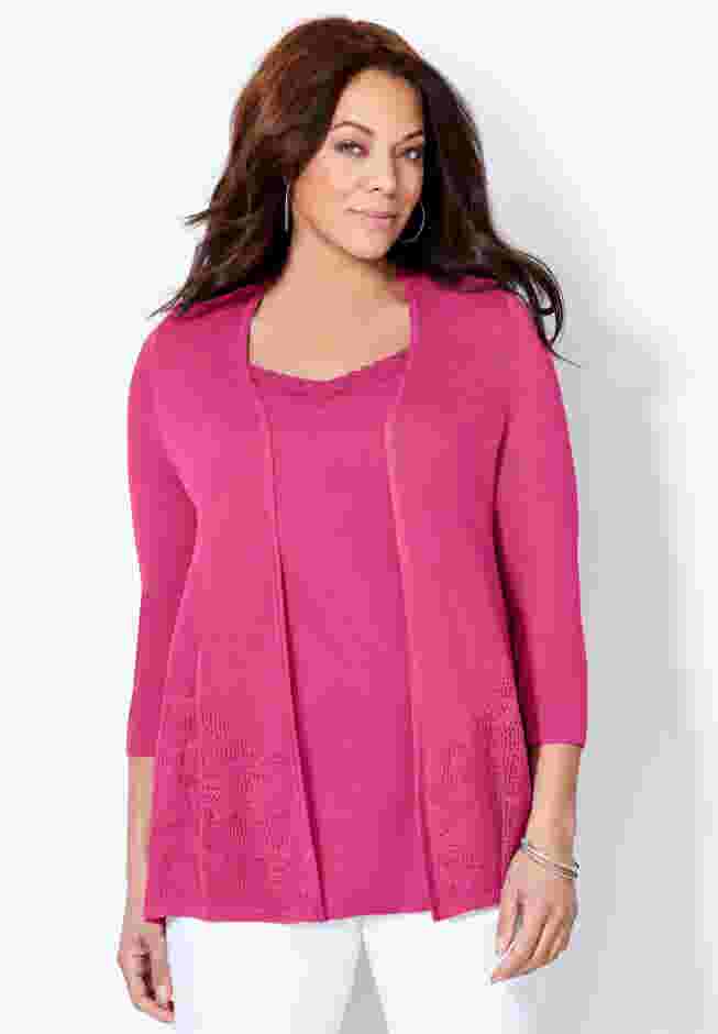Embroidered Lace Cardigan image number 0