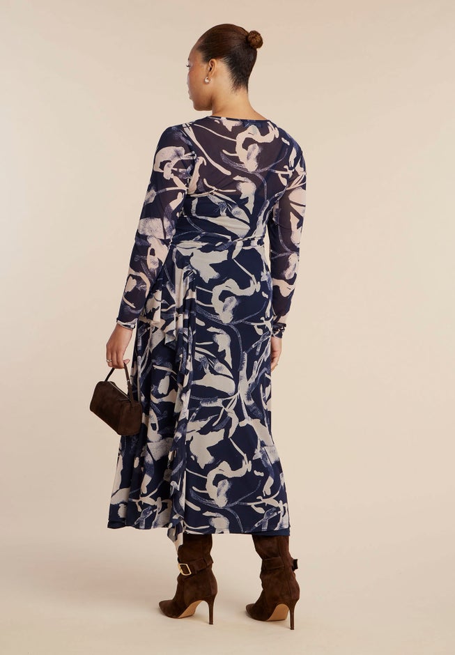 Asym Printed Midi Dress image number 2