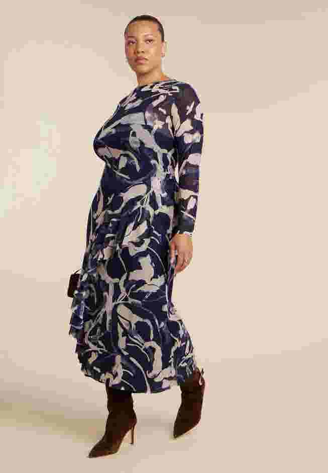Asym Printed Midi Dress image number 3