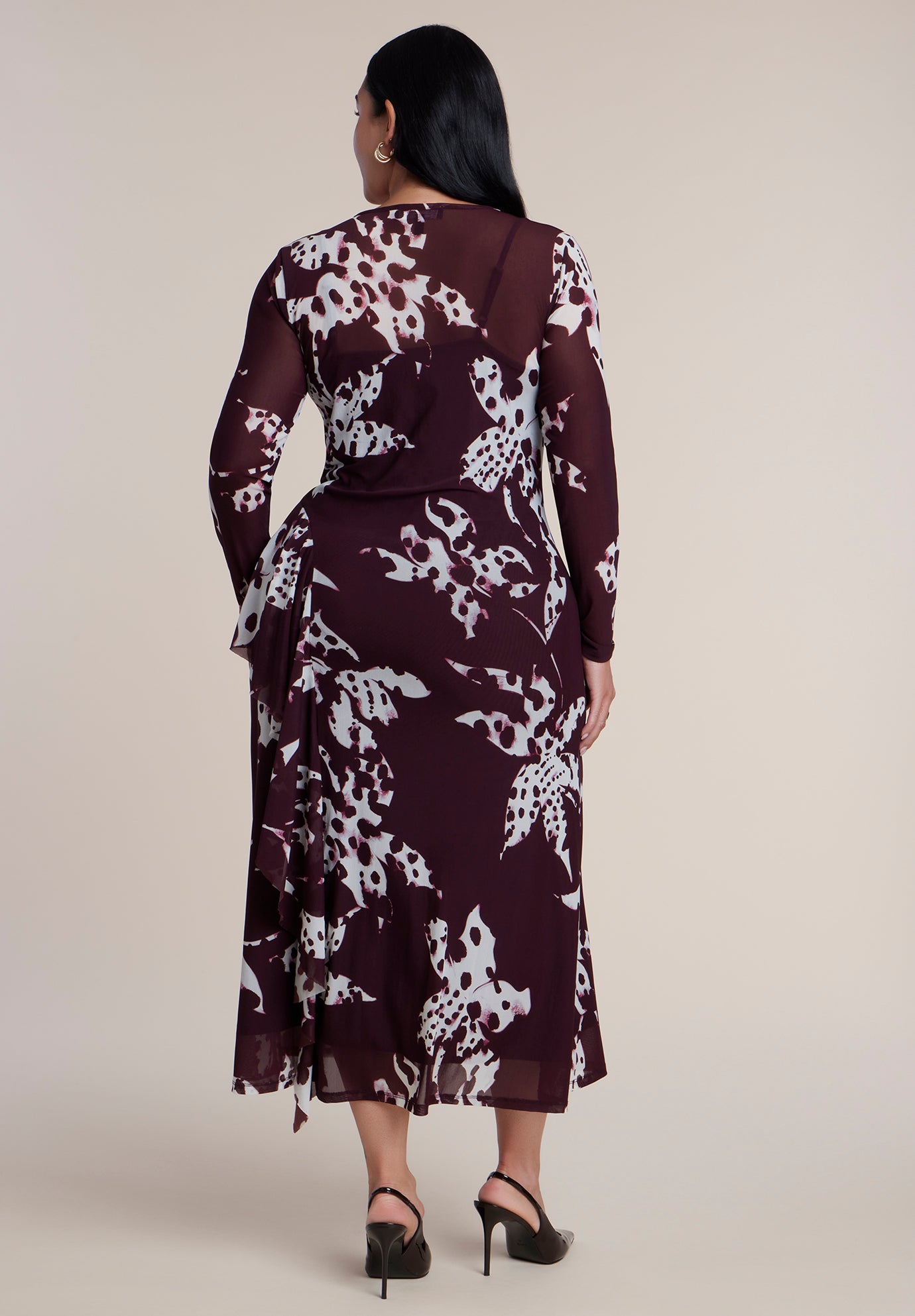 Asym Printed Midi Dress image number 1