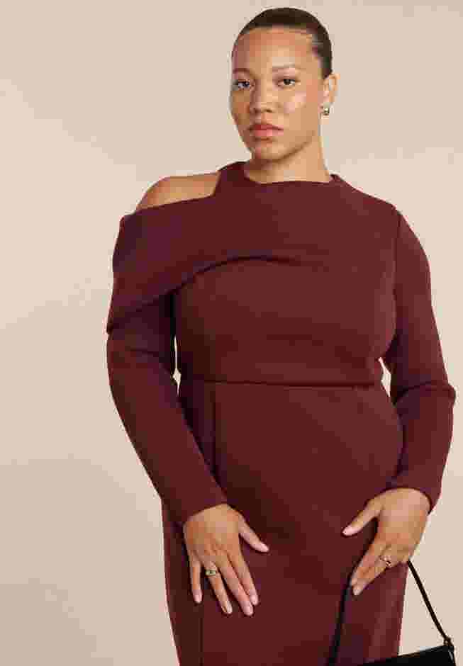 Drape Effect Midi Dress image number 3