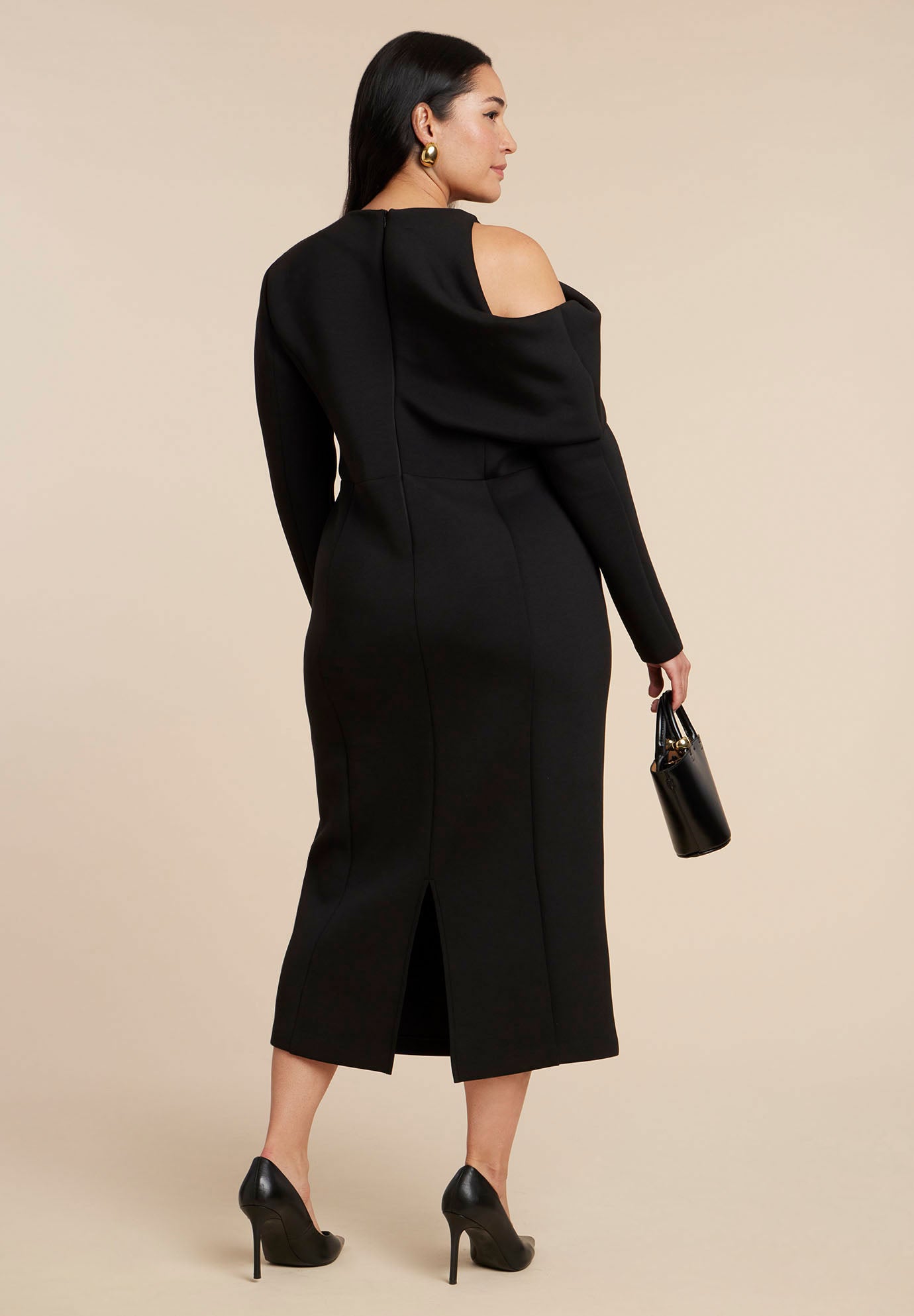 Drape Effect Midi Dress image number 3