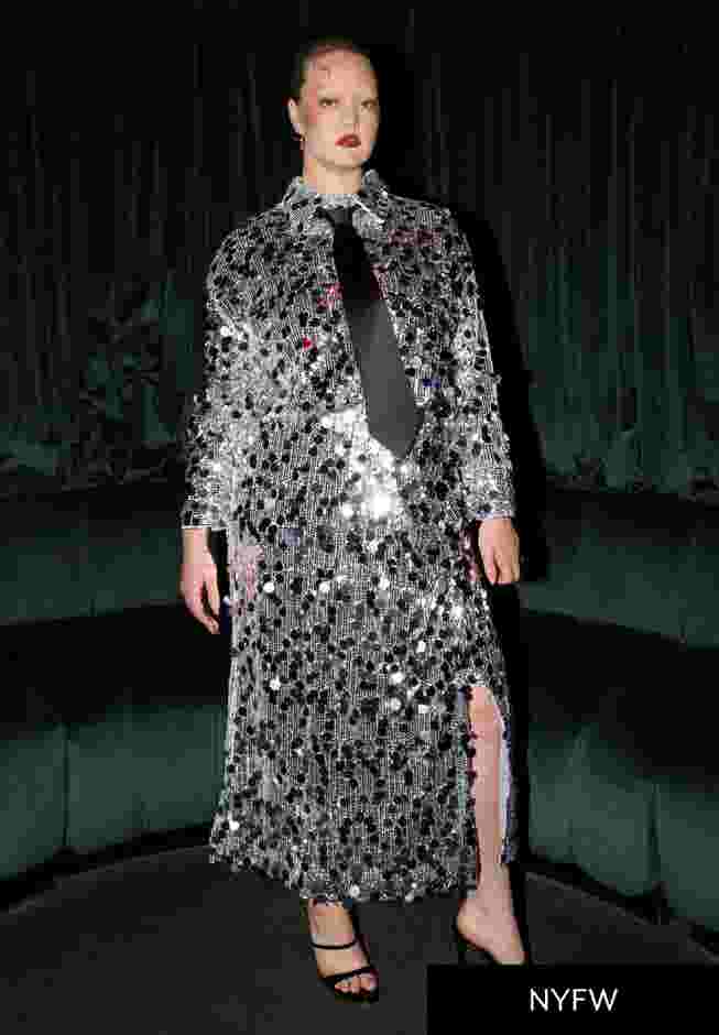 Sequin Shirt Dress image number 0