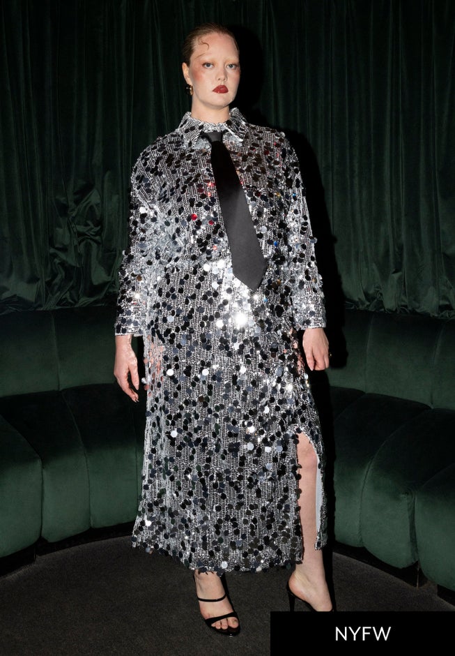 Sequin Shirt Dress image number 0