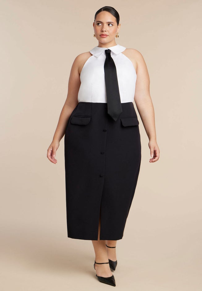 Tie Detail Midi Dress image number 1