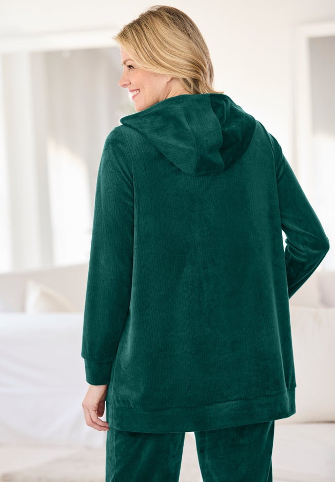 Velour Hoodie Sweatshirt image number 1