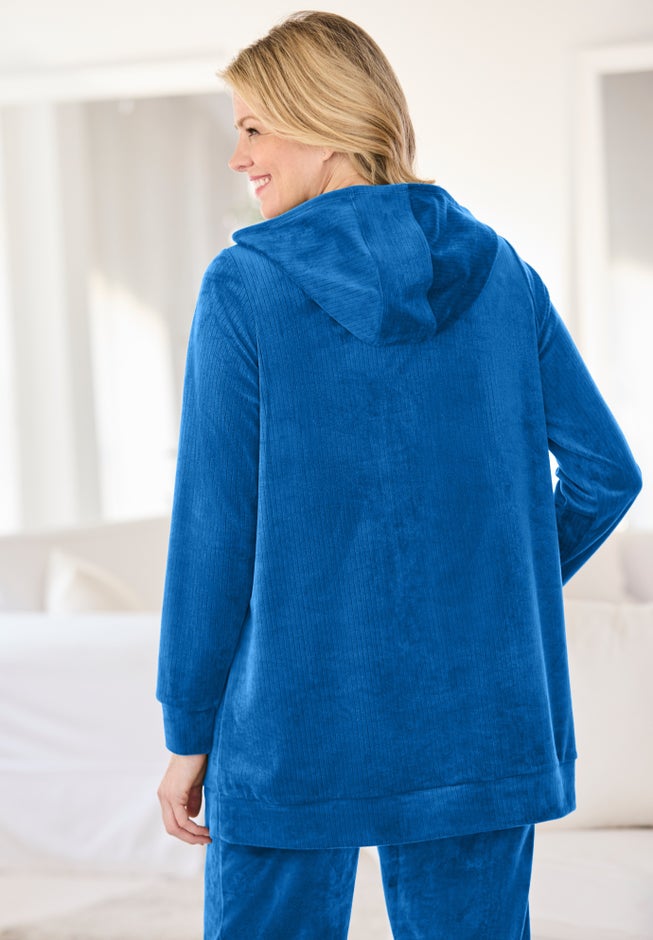 Velour Hoodie Sweatshirt image number 1