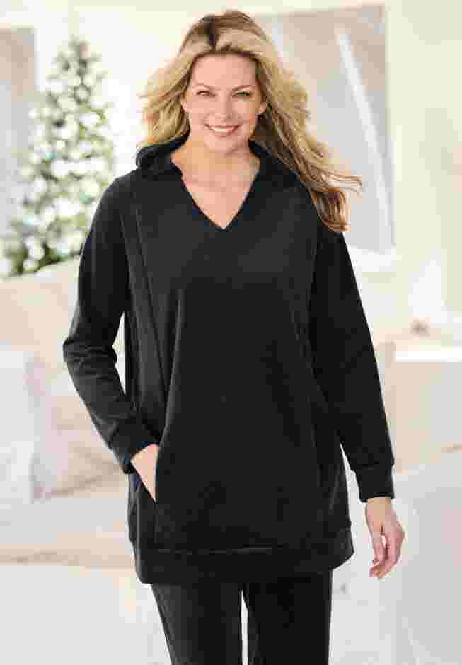 Velour Hoodie Sweatshirt image number 0