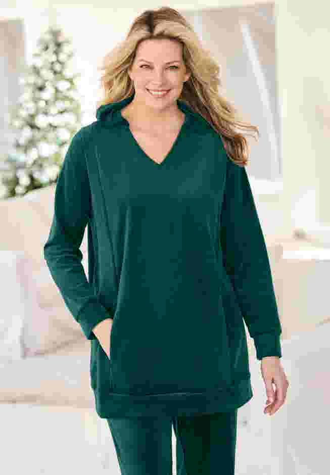 Velour Hoodie Sweatshirt image number 0