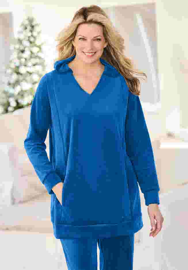 Velour Hoodie Sweatshirt image number 0
