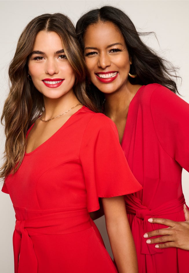 Plus Size Flutter Sleeve V-Neck Fit and Flare Bi-stretch Maxi Dress image number 4