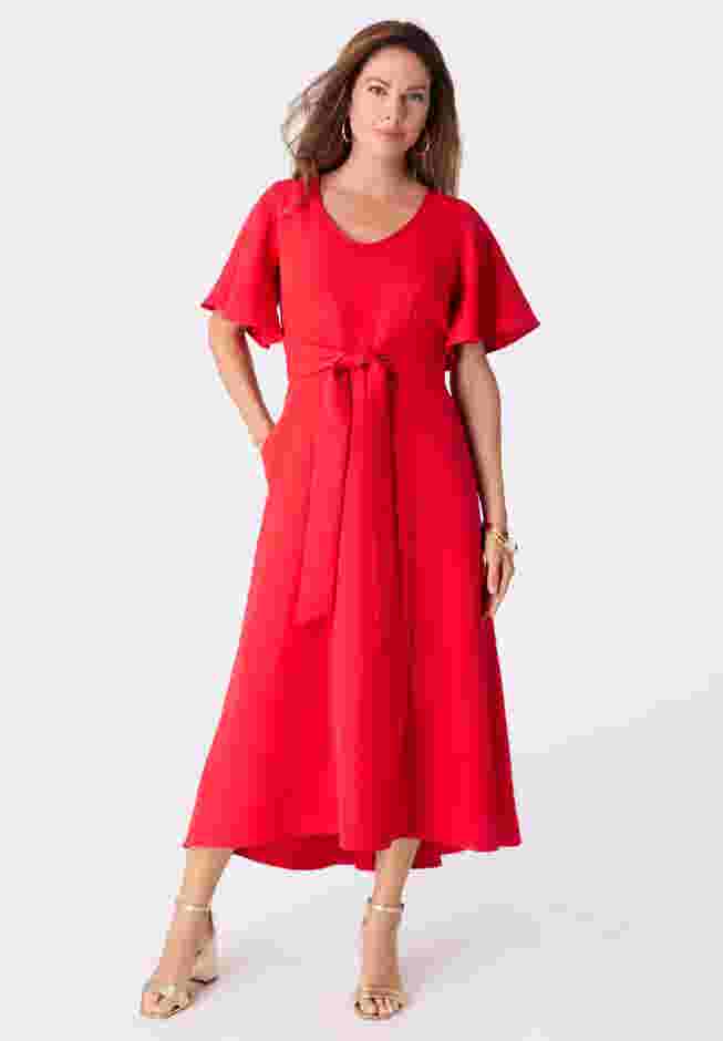 Bi-Stretch Wrap Dress image number 1