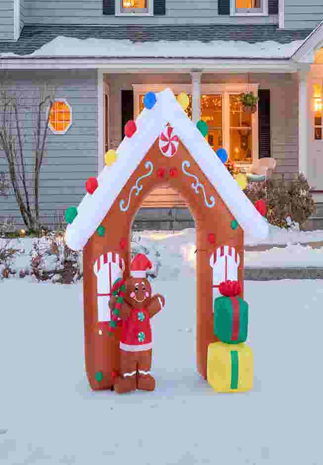 8’ Inflatable Gingerbread House image number 0