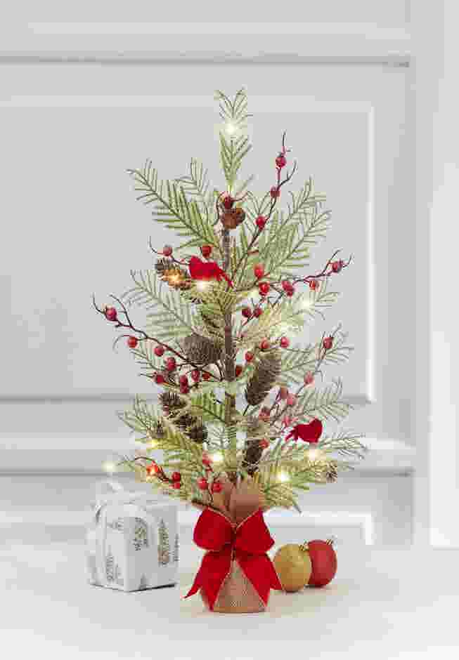 24" Cardinal Berries Tabletop Tree image number 0