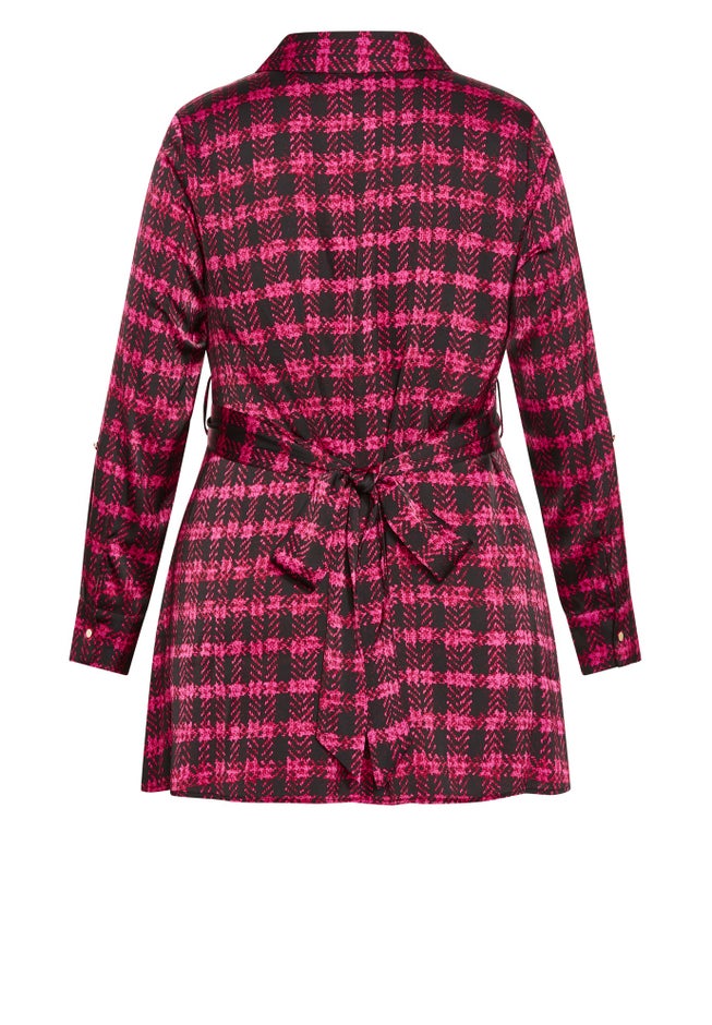 Eva Longline Gold Waist Belt Print Shirt image number 5