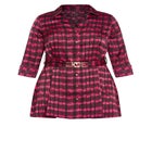 Eva Longline Gold Waist Belt Print Shirt image number null