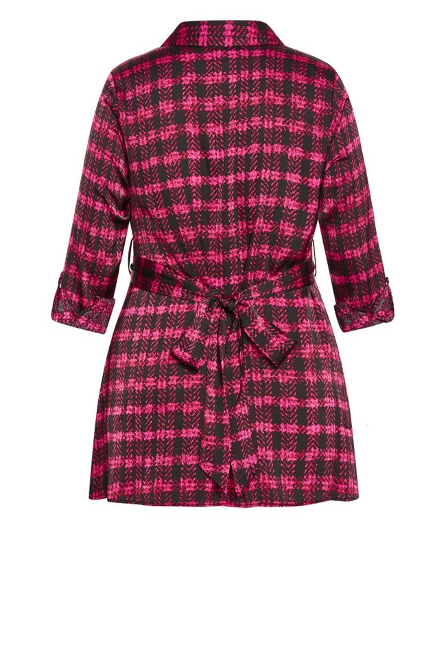 Eva Longline Gold Waist Belt Print Shirt image number 7